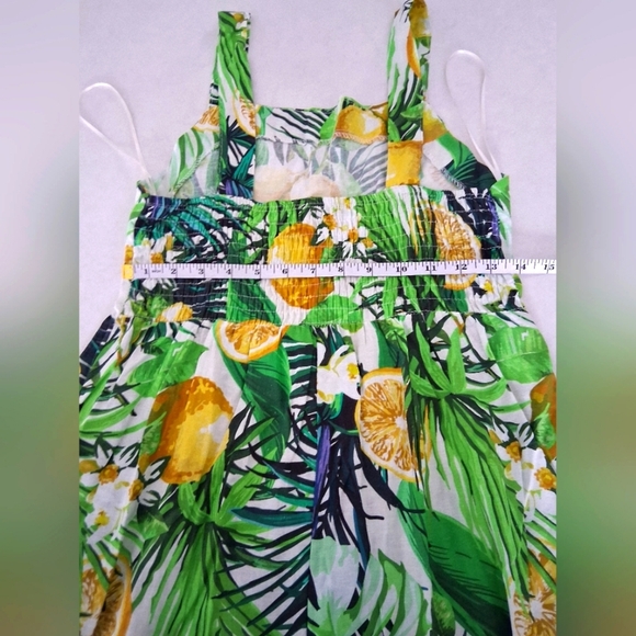 NWT Bellambra/ 🍋Lemon🍋 Made In Italy/ Tropical Sleeveless Dress/ Size US S - Picture 13 of 15
